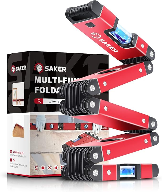 Saker Multi-function Foldable Level, 28-Inch Level Tool,Father Day Gift for Him Her,Multi-Angle M... | Amazon (US)