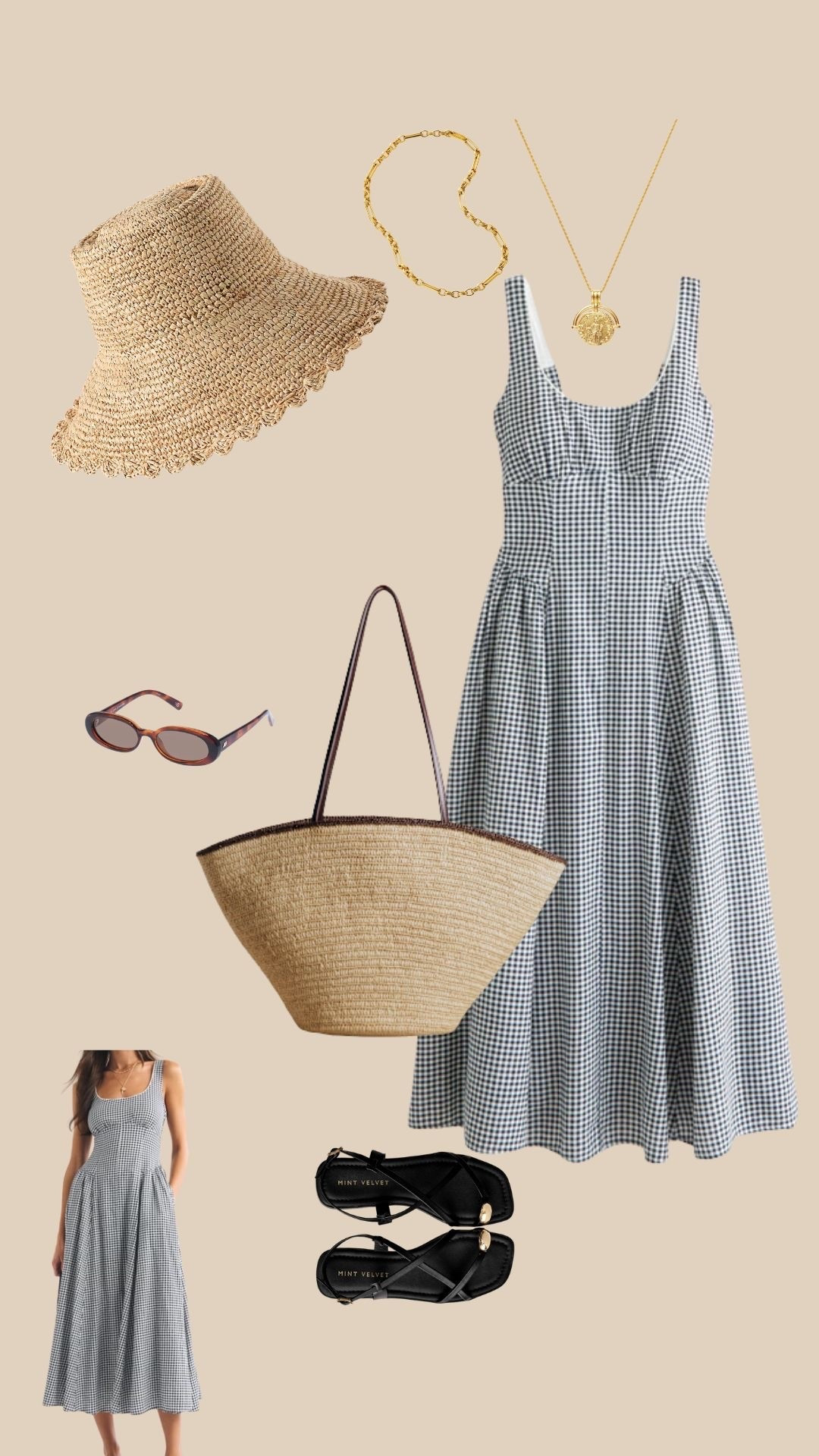 Gingham dress, summer outfit, basket bag, summer hat

#LTKuk #LTKspring #LTKsummer