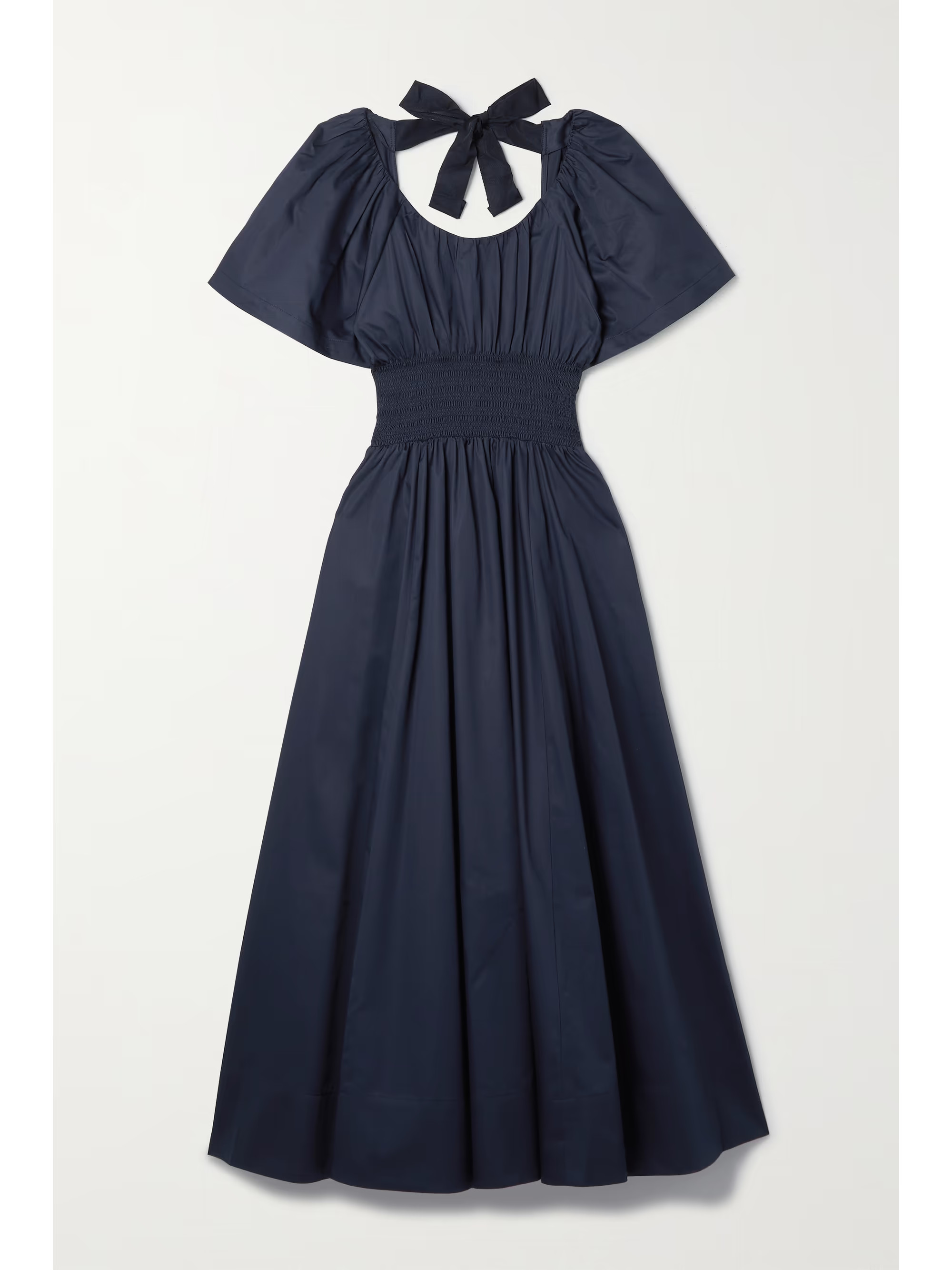 Open-back smocked cotton-sateen maxi dress | NET-A-PORTER (UK & EU)