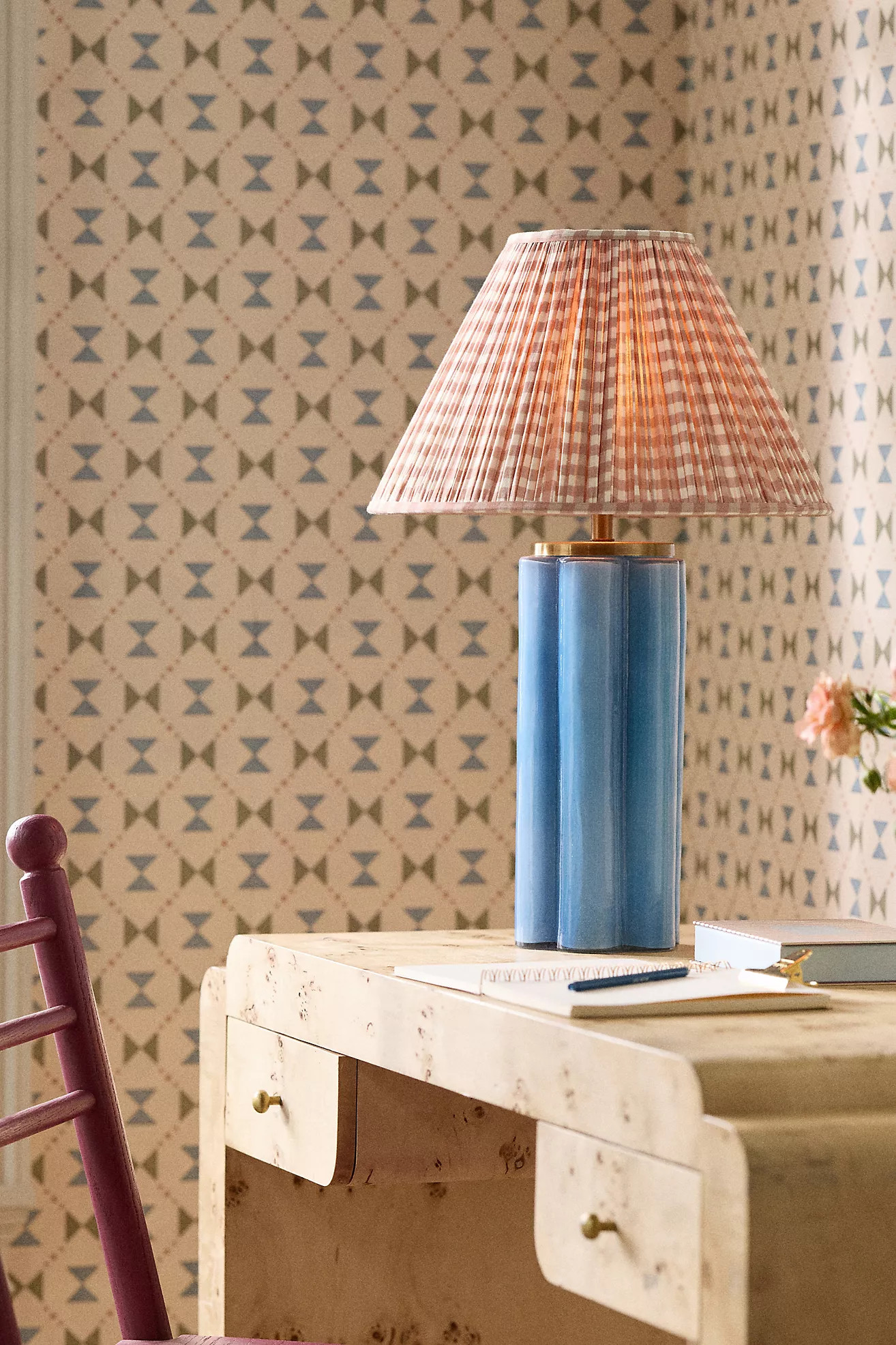 Ruched Empire Printed Lamp Shade | Anthropologie (US)