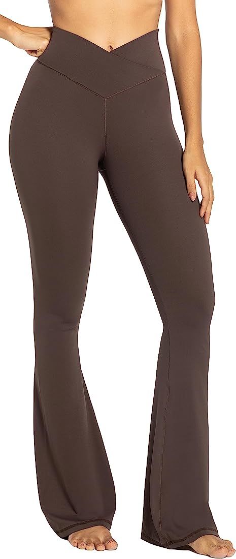 Sunzel Flare Leggings, Crossover Yoga Pants with Tummy Control, High-Waisted and Wide Leg | Amazon (US)