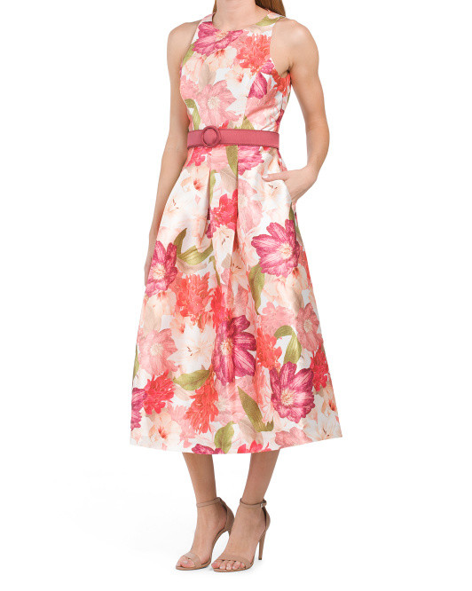 Liberty Floral Dress With Belt | TJ Maxx