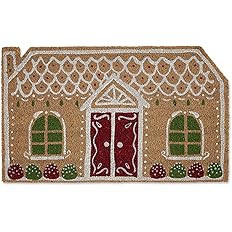 DII Christmas Welcome Mat Outdoor Natural Coir Doormat & Porch Décor, 17x29, Gingerbread House | Amazon (US)