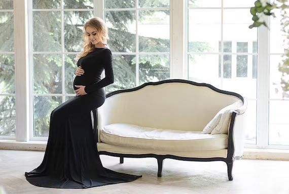 Maternity Dress for Photoshoot Long Sleeve Maternity Dress | Etsy | Etsy (US)