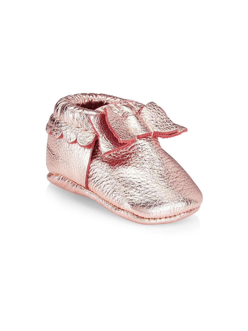 Baby Girl's Rose Gold Bow Soft Sole Moccasins | Saks Fifth Avenue