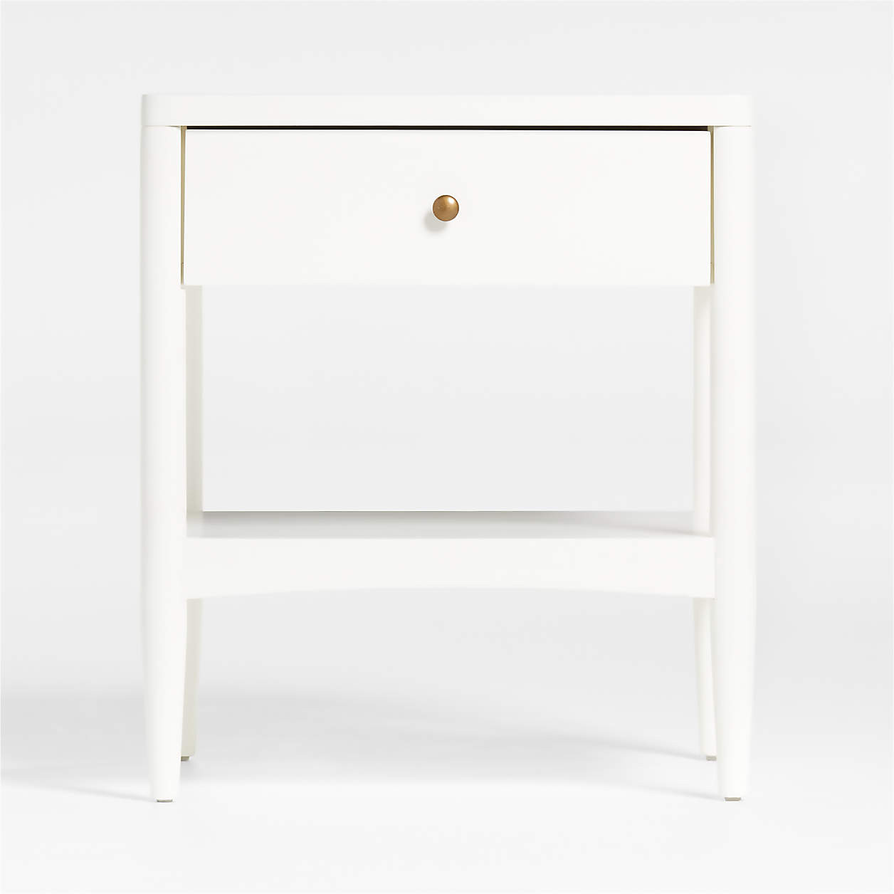 Hampshire White Wood Kids Nightstand with Drawer + Reviews | Crate & Kids | Crate & Barrel