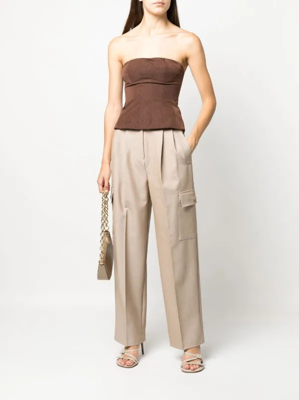 grained-texture bustier top | Farfetch Global