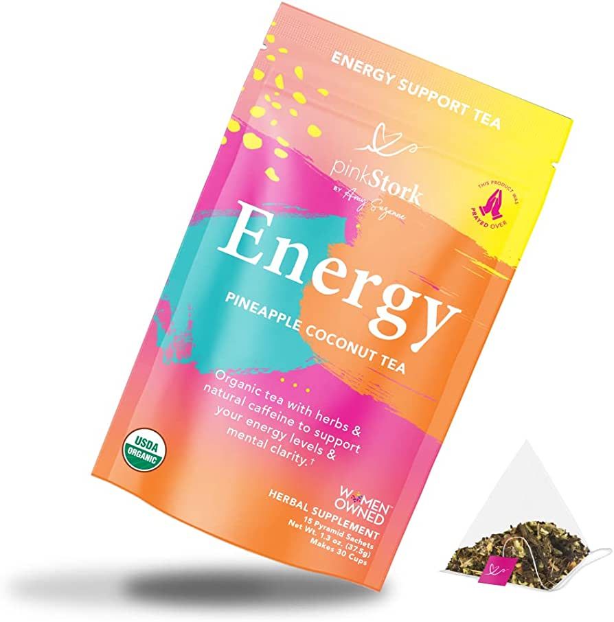 Pink Stork Energy Tea: Organic Energy Drink Alternative, Natural Caffeine from Green Tea, Astraga... | Amazon (US)