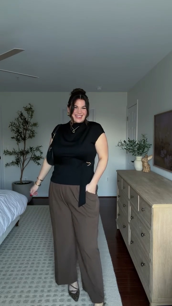 Midsize spring work outfit! 

Bralette + top - xl 
Pants - xl long 
*similar bag + heels



#LTKootd #LTKWorkwear #LTKMidsize