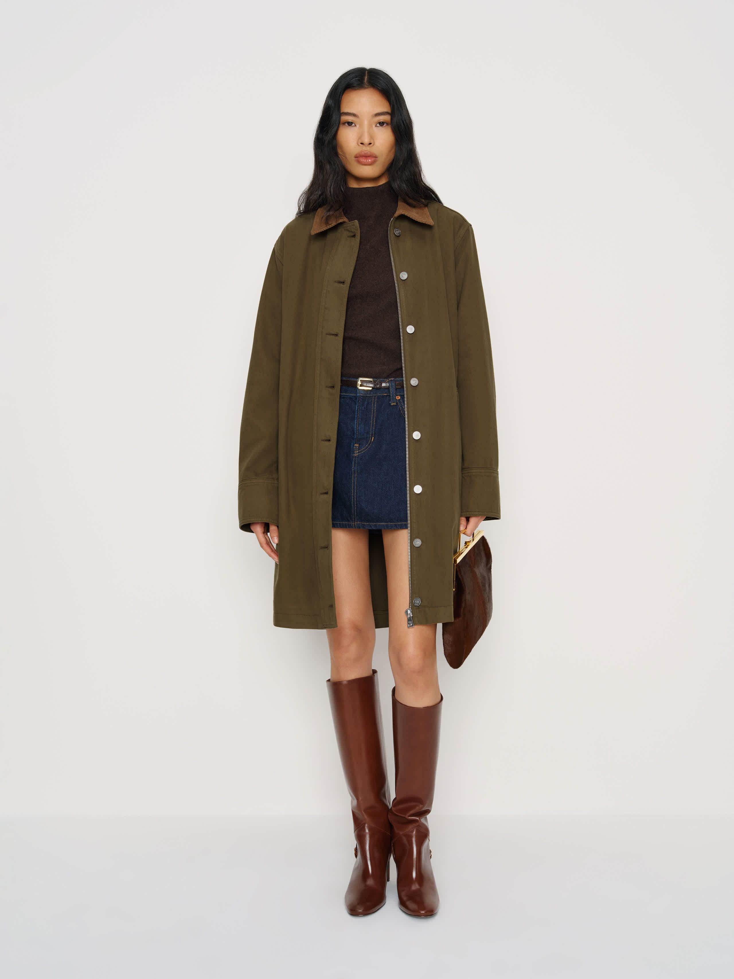 Reformation Kiran Twill Jacket Green XS | Reformation (Global)