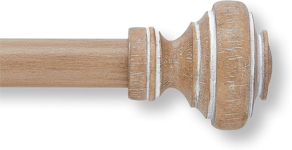 MODE Farmhouse Collection 1 1/8" Diameter Curtain Rod Set with Porch Doorknob Curtain Rod Finials... | Amazon (US)