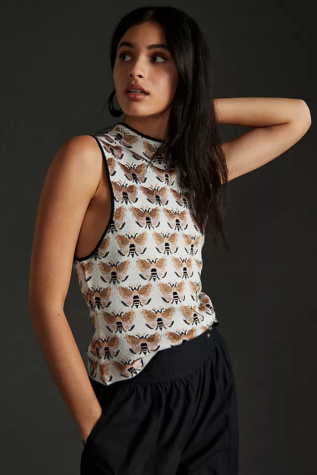 Sarah Gordon for Anthropologie Maria Mock Neck Sweater Tank | Anthropologie (US)