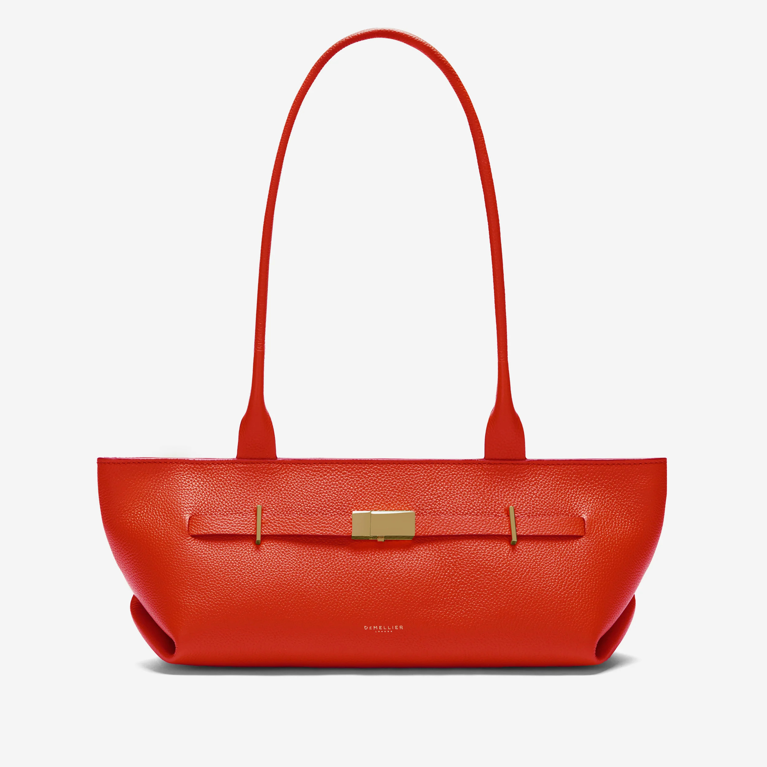 The New York Shoulder | Poppy Red Small Grain | DeMellier | DeMellier