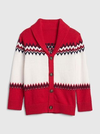 Fair Isle Shawl-Collar Cardigan Sweater | Gap US