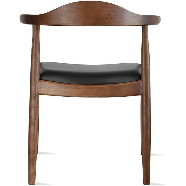 Oak and Faux Leather Dining Armchair - Overstock - 16692897 | Bed Bath & Beyond