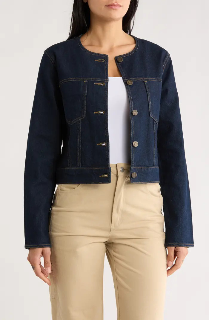 Habitual Collarless Denim Jacket | Nordstromrack | Nordstrom Rack