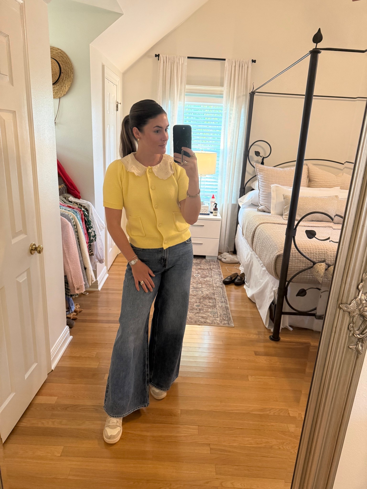 Love these wide leg jeans! They are so easy and comfortable. They move with you but don’t over stretch. And the price couldn’t be better! These are also some of my favorite sneakers. I wore them all throughout Europe on our honeymoon and they were so comfortable  

#LTKStyleTip #LTKFindsUnder50 #LTKShoeCrush