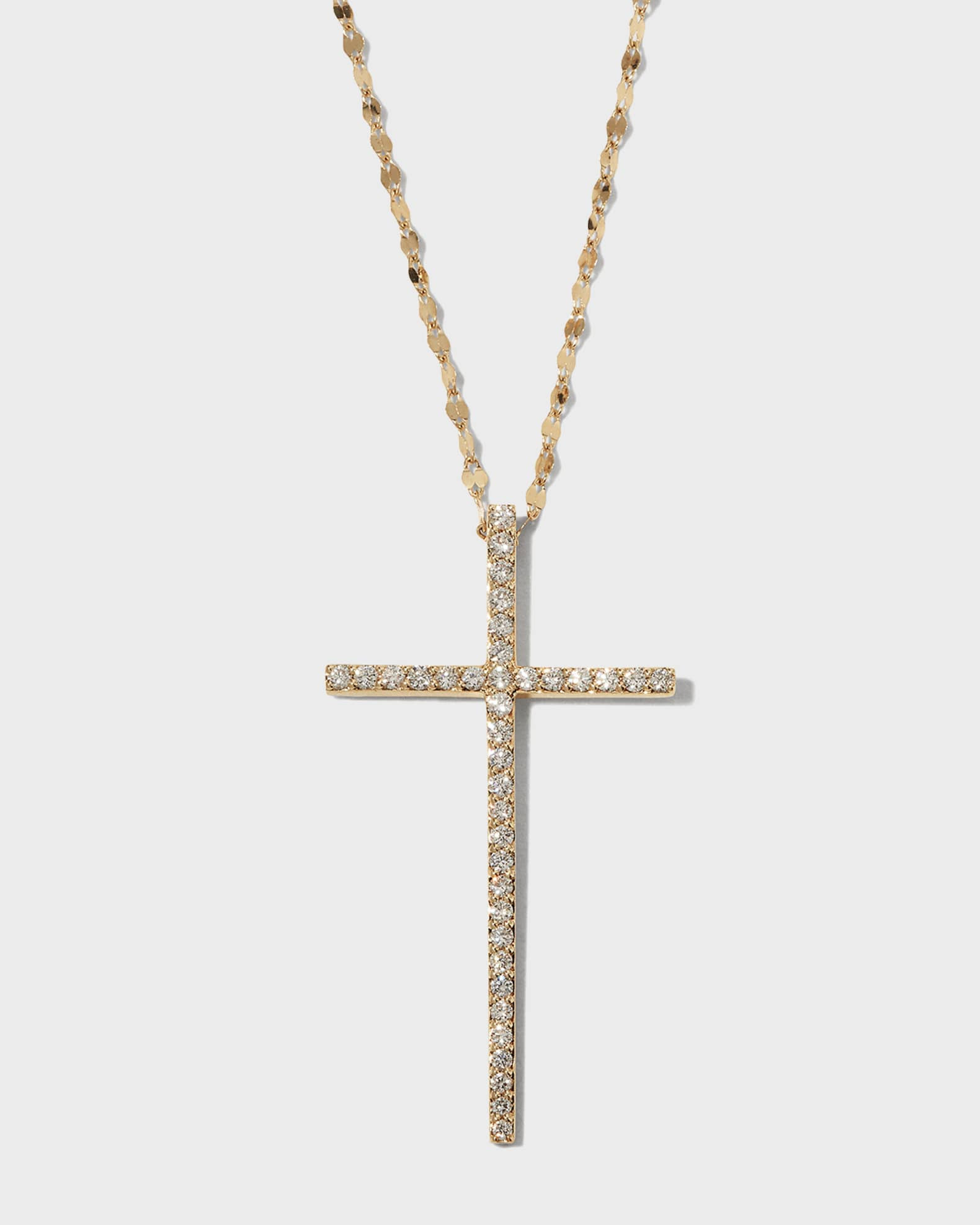 Flawless Diamond Cross Pendant Necklace in 14K Yellow Gold | Neiman Marcus