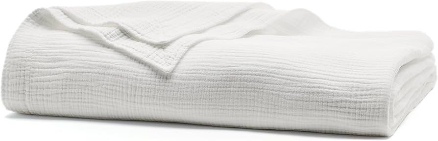 BOLL & BRANCH Dream Bed Blanket - Twin/Twin XL, White - Luxury 100% Organic Cotton - Soft, Lightw... | Amazon (US)