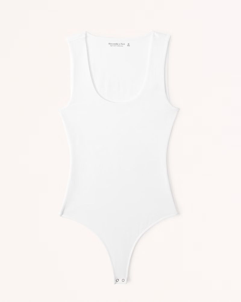 Cotton Seamless Fabric Scoopneck Bodysuit | Abercrombie & Fitch (US)
