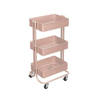 Lexington 3-Tier Rolling Cart by Simply Tidy® in Rose Gold | 16.8" x 13.9" x 29.9" | Michaels® | Michaels Stores