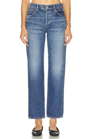 Moussy Vintage Sunset Straight Jeans in Blue | FWRD 
