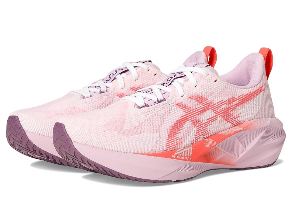 ASICS Novablast 5 Women's Running Shoes White/Coral Reef : 8 B - Medium | Zappos