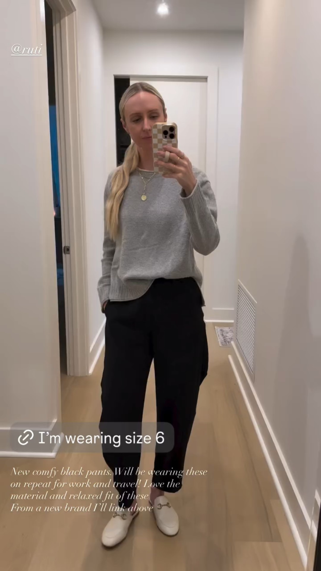 @ruti 
 New comfy black pants. Will be wearing these on repeat for work and travel! Love the material and relaxed fit of these
From a new brand I’ll link above

#LTKdayinmylife #LTKgrwm #LTKWorkwear