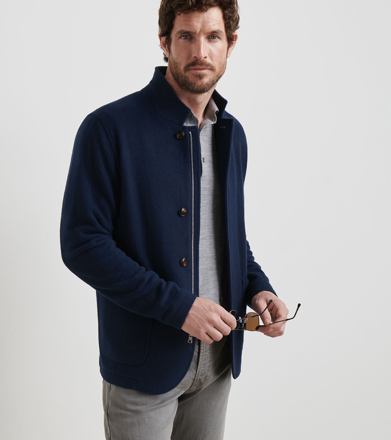 Artisan Crafted Cashmere Zip Blazer | Peter Millar