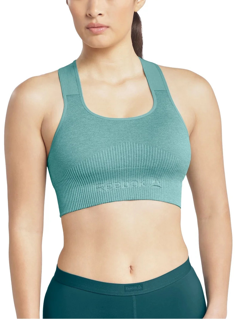 Reebok Women's Medium Impact Seamless Racerback Sports Bra, 1 Pack, Sizes S - XXXL | Walmart (US)
