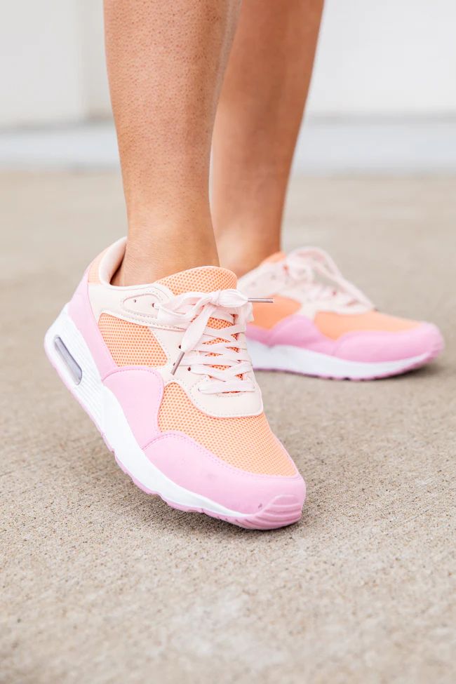 Rylee Pink and Orange Air Sneakers FINAL SALE | Pink Lily