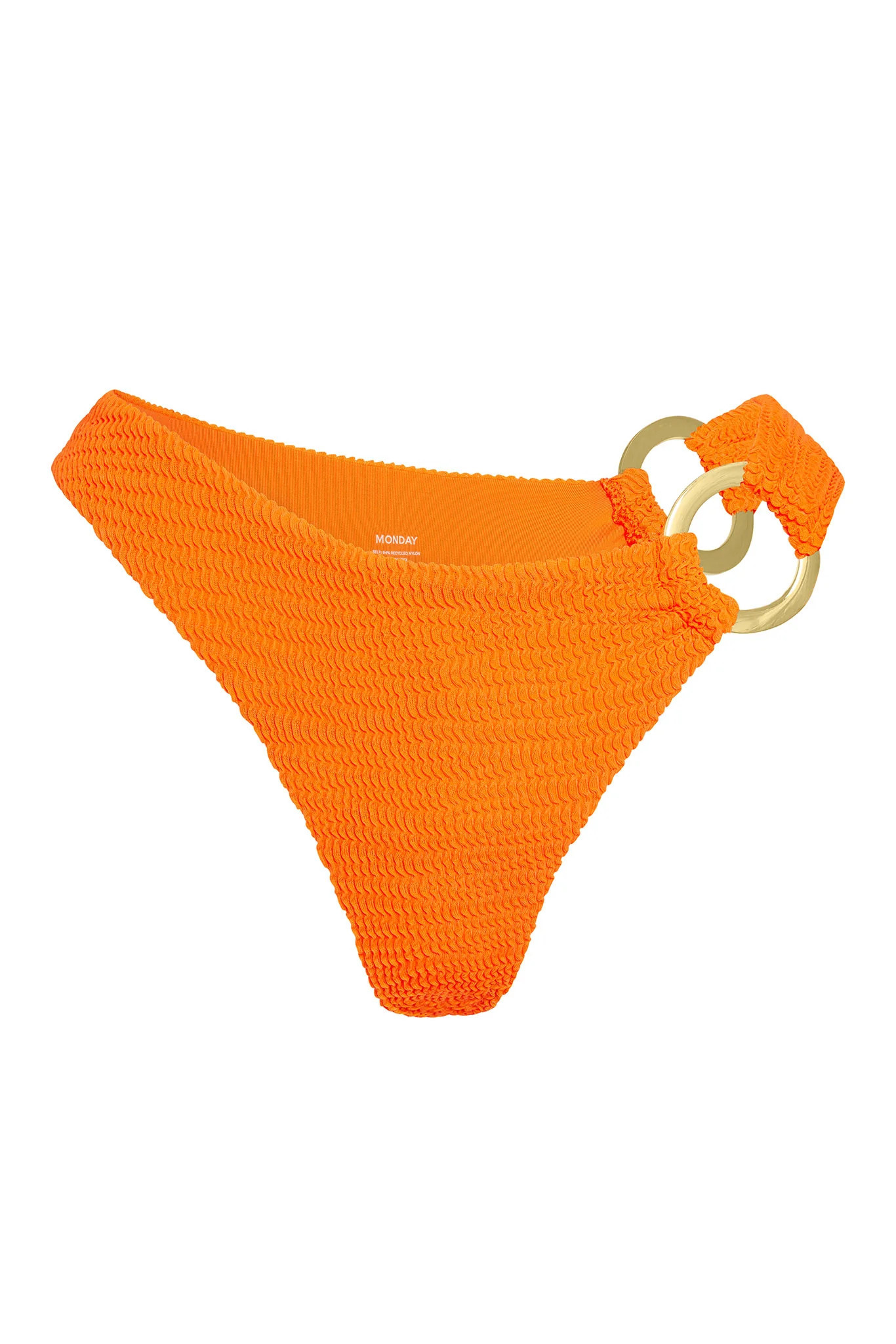 Bronte Bottom - Tangerine Crinkle | Monday Swimwear