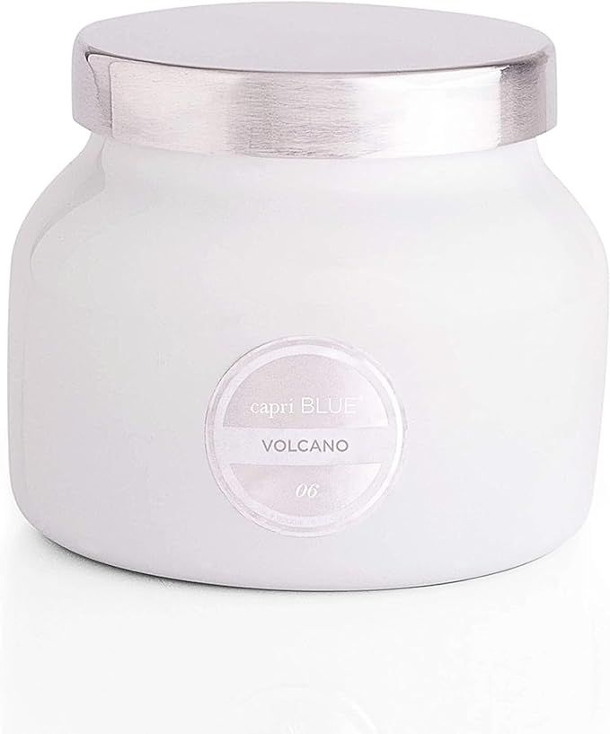 Capri Blue Volcano Candle -White Petie Jar Candle - Glass Candle with Soy Wax Blend - Luxury Arom... | Amazon (US)