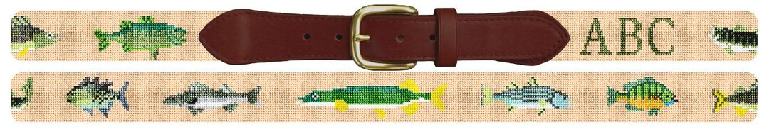 Freshwater Fish Needlepoint Belt DIY Kit - Etsy | Etsy (US)