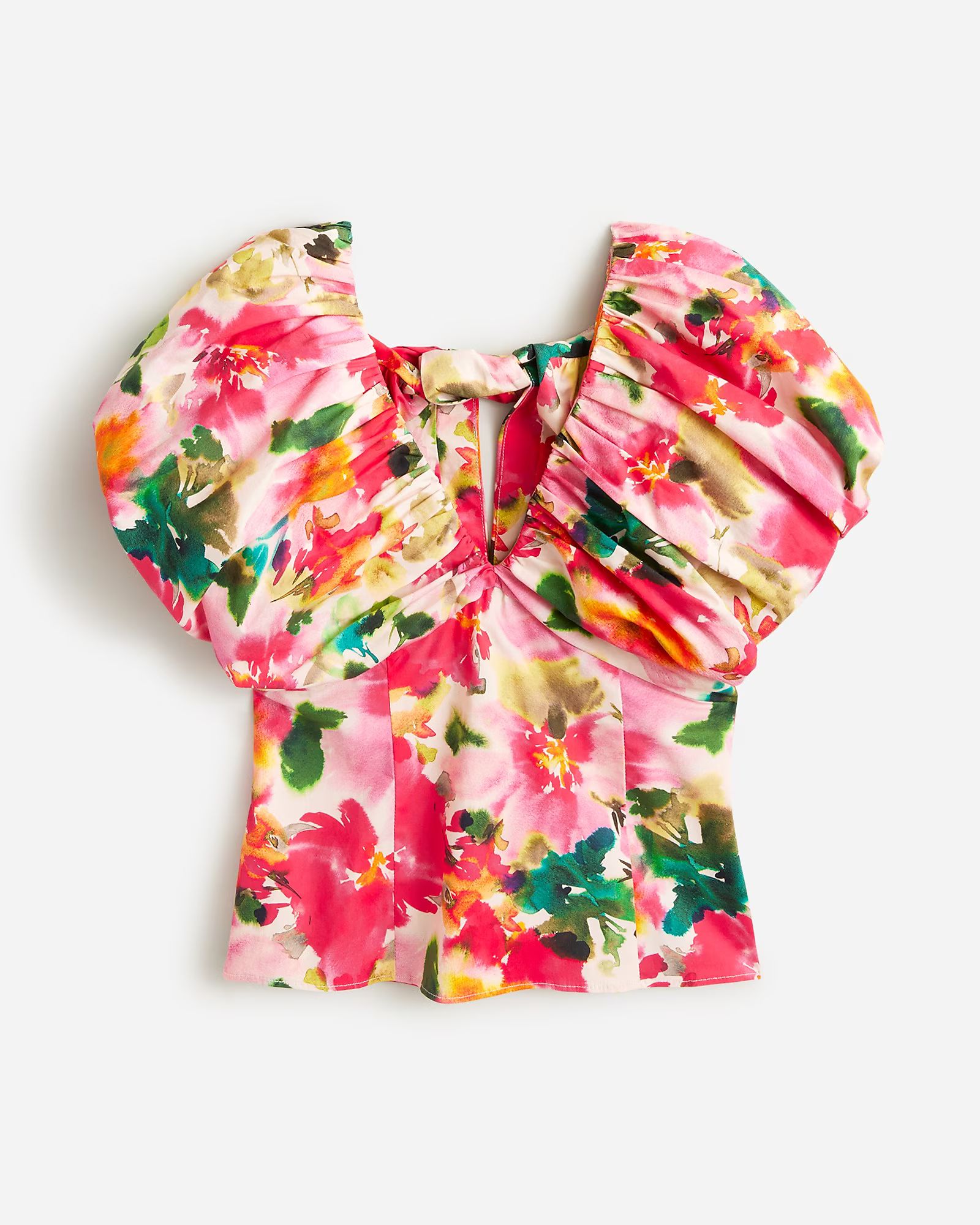 Cecily top in floral stretch cotton poplin blend | J.Crew US