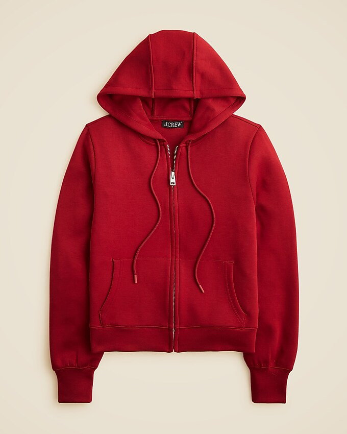 Scuba-knit full-zip hoodie | J. Crew US
