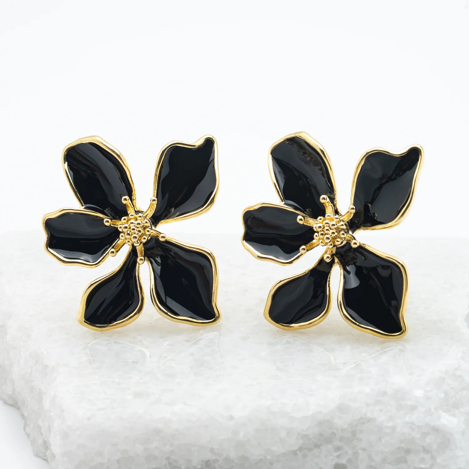 Bloom Earrings in Midnight Black | Starfish Project