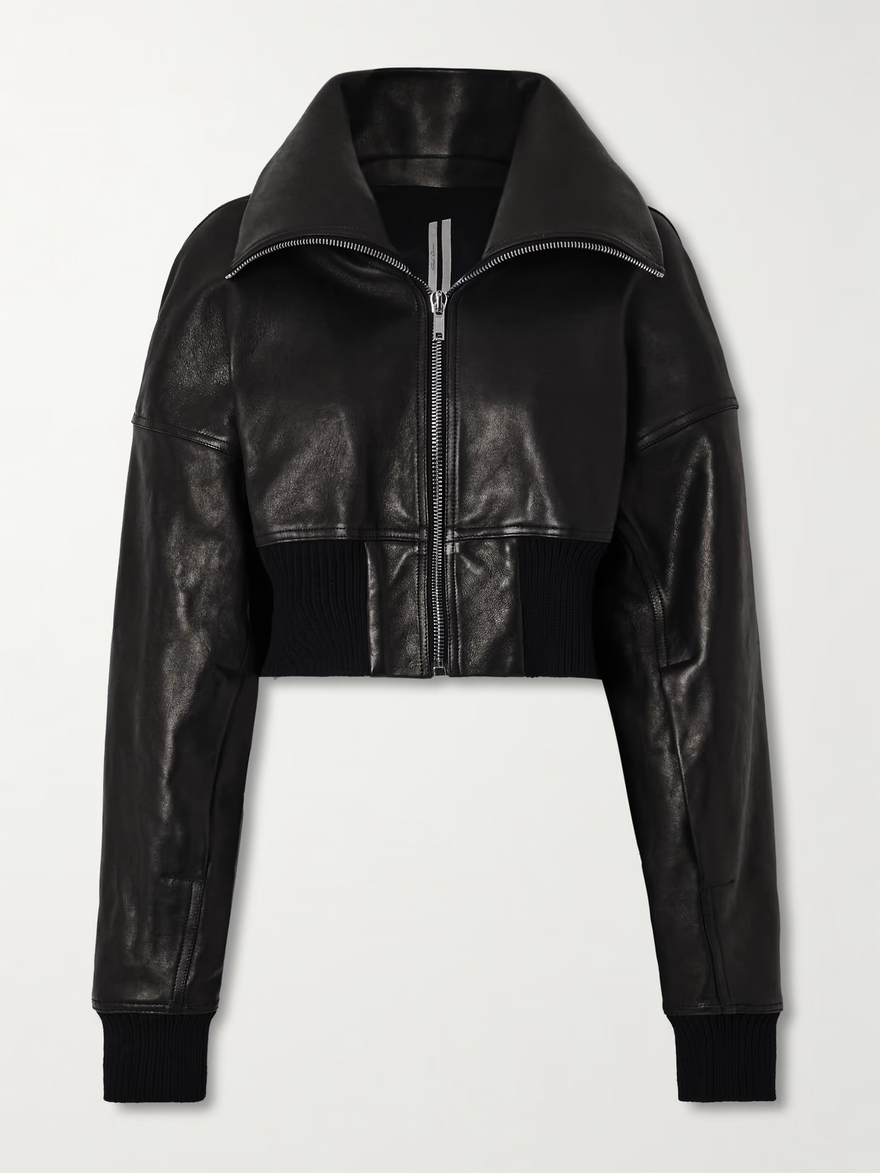 Rick Owens - Cropped Padded Leather Jacket - Black | NET-A-PORTER (UK & EU)