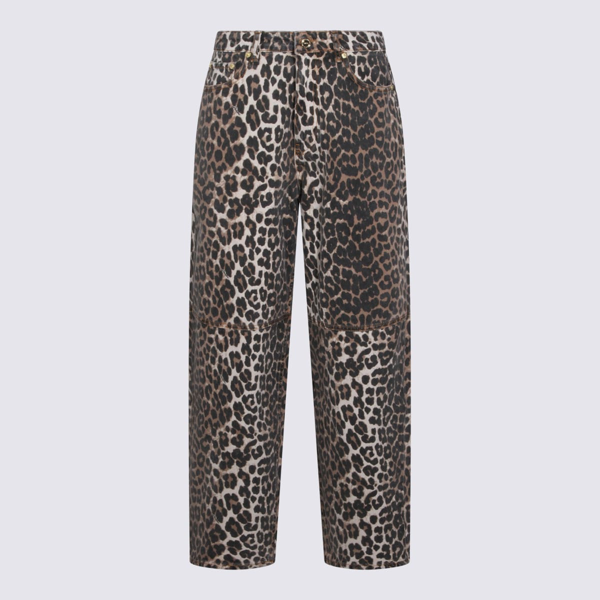 Ganni Leopard Cotton Jeans | Italist.com US