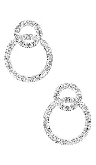 x REVOLVE Rhinestone Hoops in Silver | Revolve Clothing (Global)