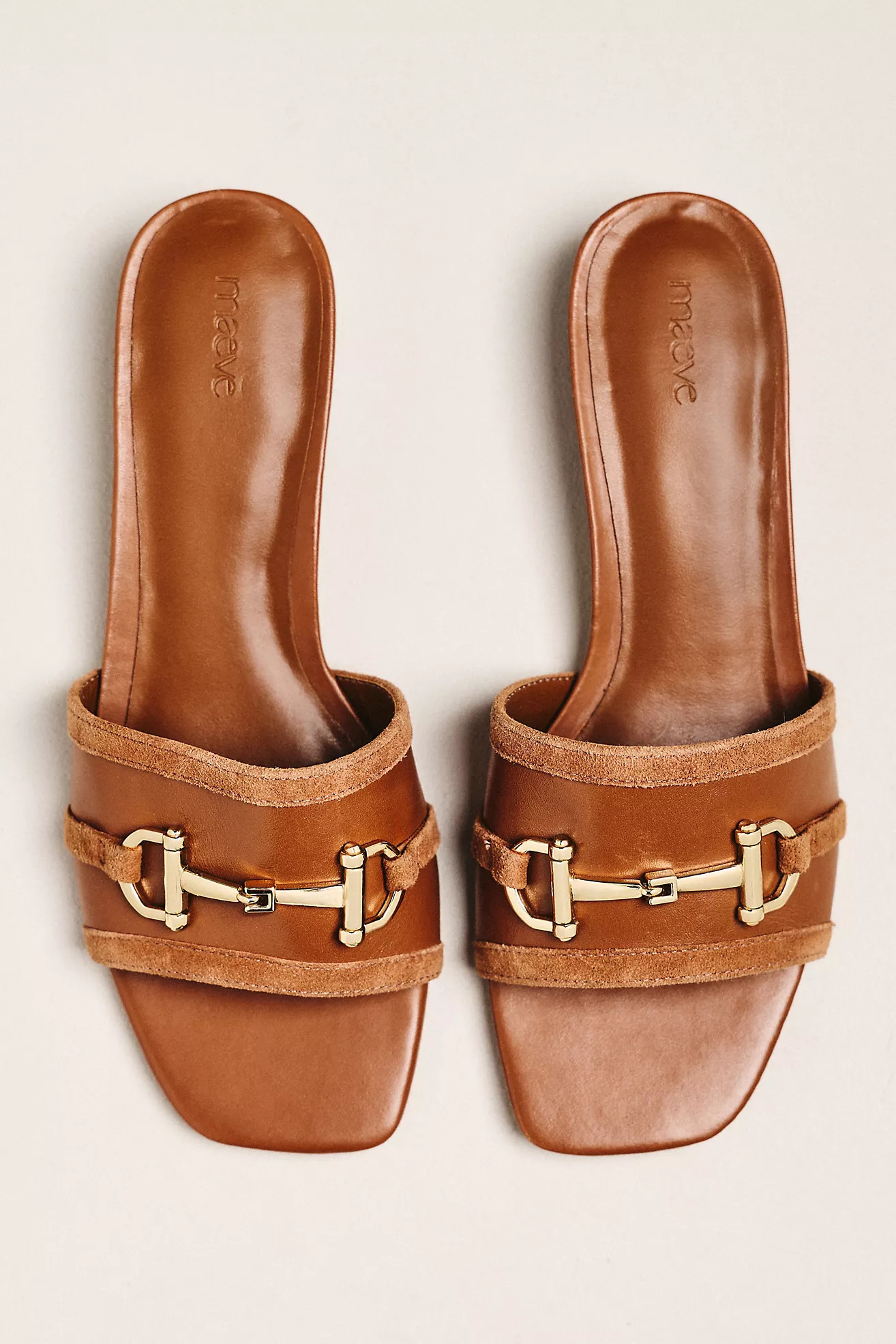 Maeve Horsebit Slide Sandals | Anthropologie (US)