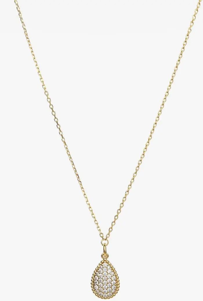 Bearfruit Jewelry Sterling Silver 18k Gold Plated Leah Teardrop Necklace | Nordstrom | Nordstrom