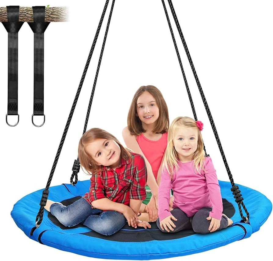 Trekassy 700lb 40 Inch Saucer Tree Swing for Kids Adults Outdoor 900D Oxford Waterproof with 2pcs... | Amazon (US)
