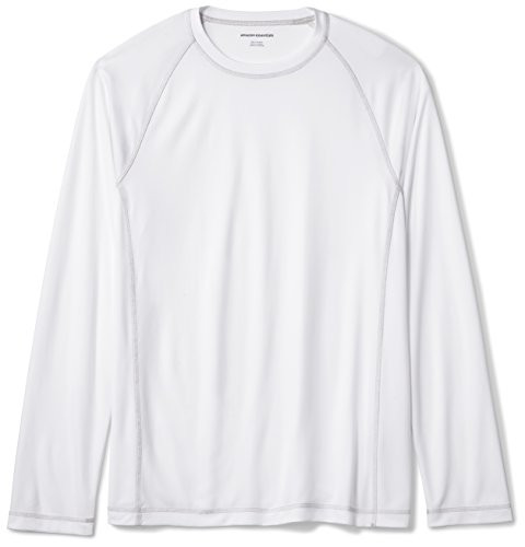Amazon Essentials Men's Long-Sleeve Quick-Dry UPF 50 Swim Tee, White, X-Large | Amazon (US)