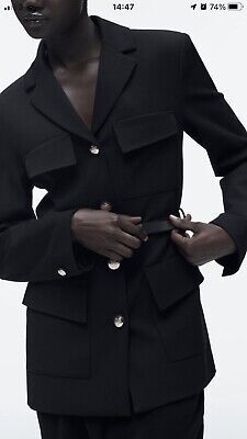 Zara Blazer With Belt Size M Nwt £79.99 | eBay UK