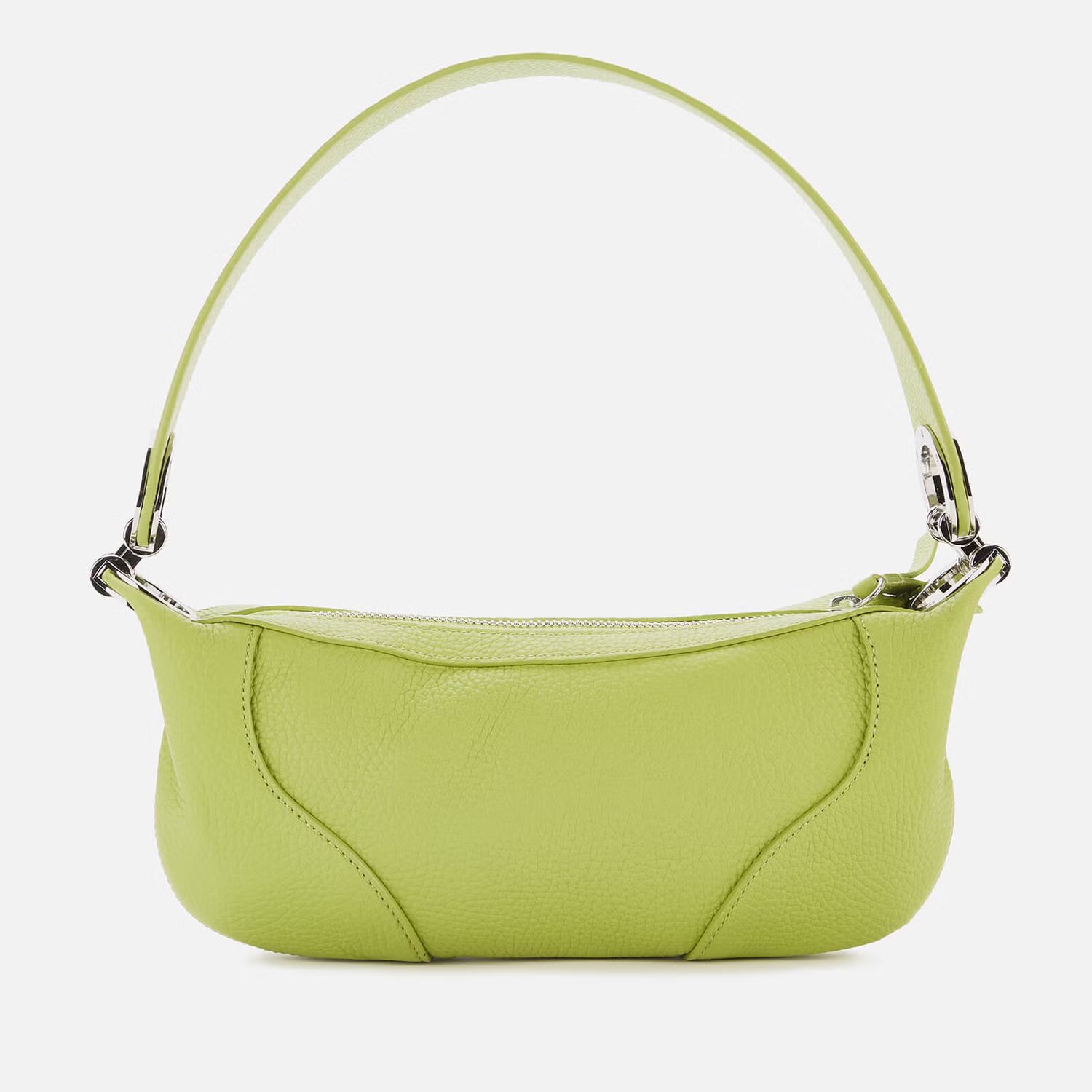 BY FAR Women's Mini Amira Flat Grain Leather Bag - Lime Green | Coggles (Global)