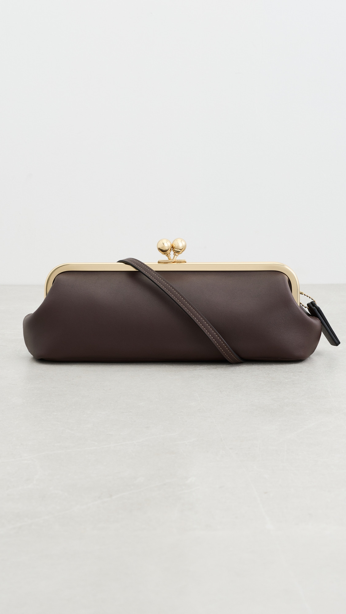 Coach Glovetanned Leather 30 Kisslock Frame Bag Maple One Size | Shopbop