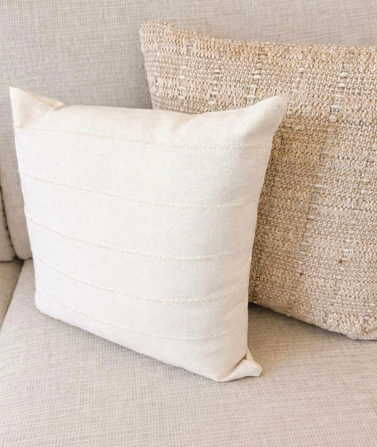 ✨ These two neutral textured pillows were so popular last time, we actually sold them out before! 🙌

✔ designer-inspired look
✔ beautiful neutral texture
✔ easy layering pieces
✔ versatile for sofas, beds, and chairs

These have been some of the most-loved pillows I’ve shared on LTK and it’s easy to see why. They add so much texture and warmth without overwhelming a space.

#LTKHome #LTKSaleAlert
