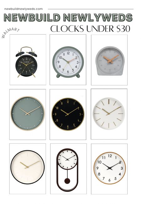 Clocks under $30! 

#LTKhome #LTKfamily #LTKfindsunder50