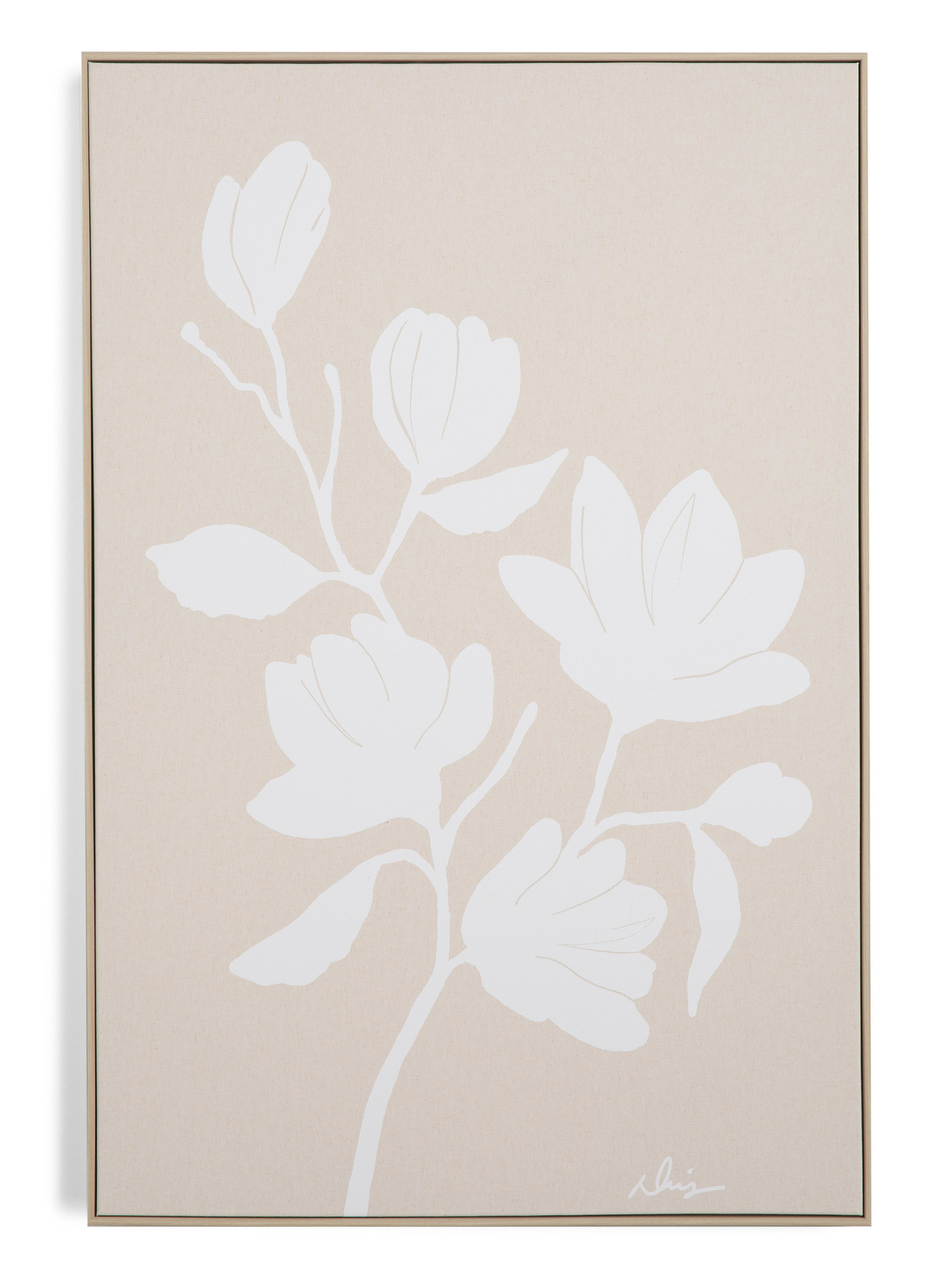 24x36 Botanical Flowers On Linen Wall Art | TJ Maxx